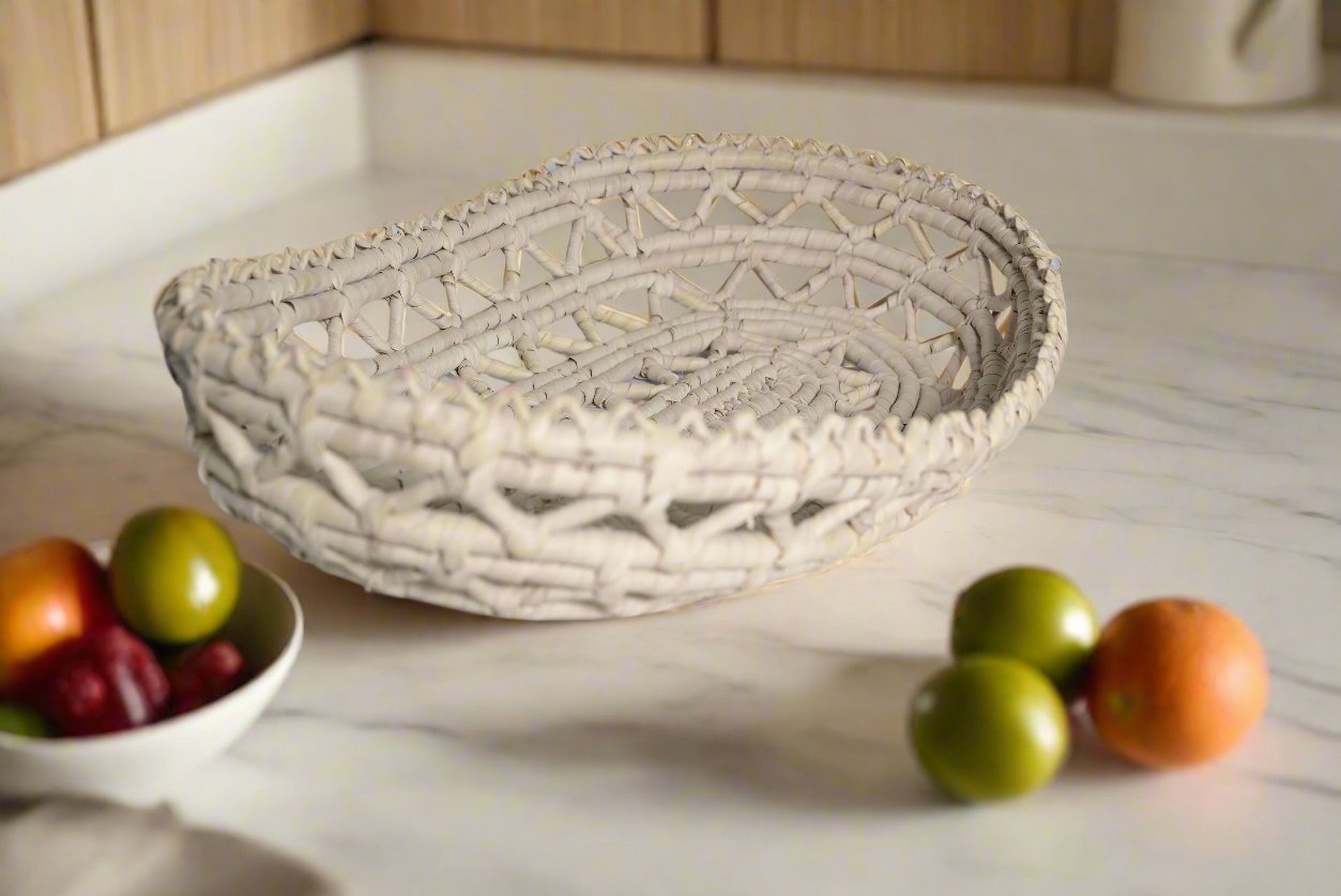 Natural Fiber Flower Basket (Large)